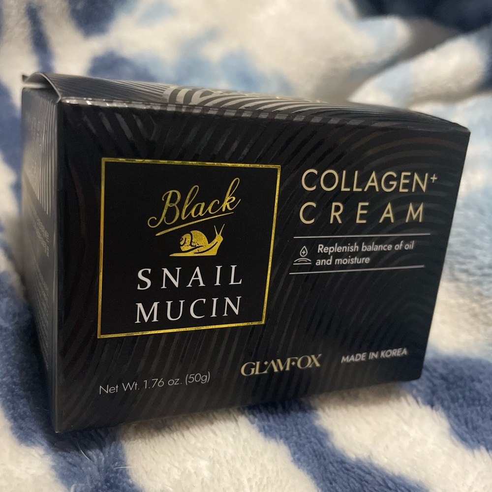 GLAMFOX Black Snail Mucin Collagen Cream - Replenish balanced of oil & moisture